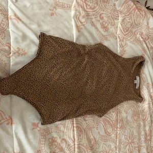 Leopard print body suit